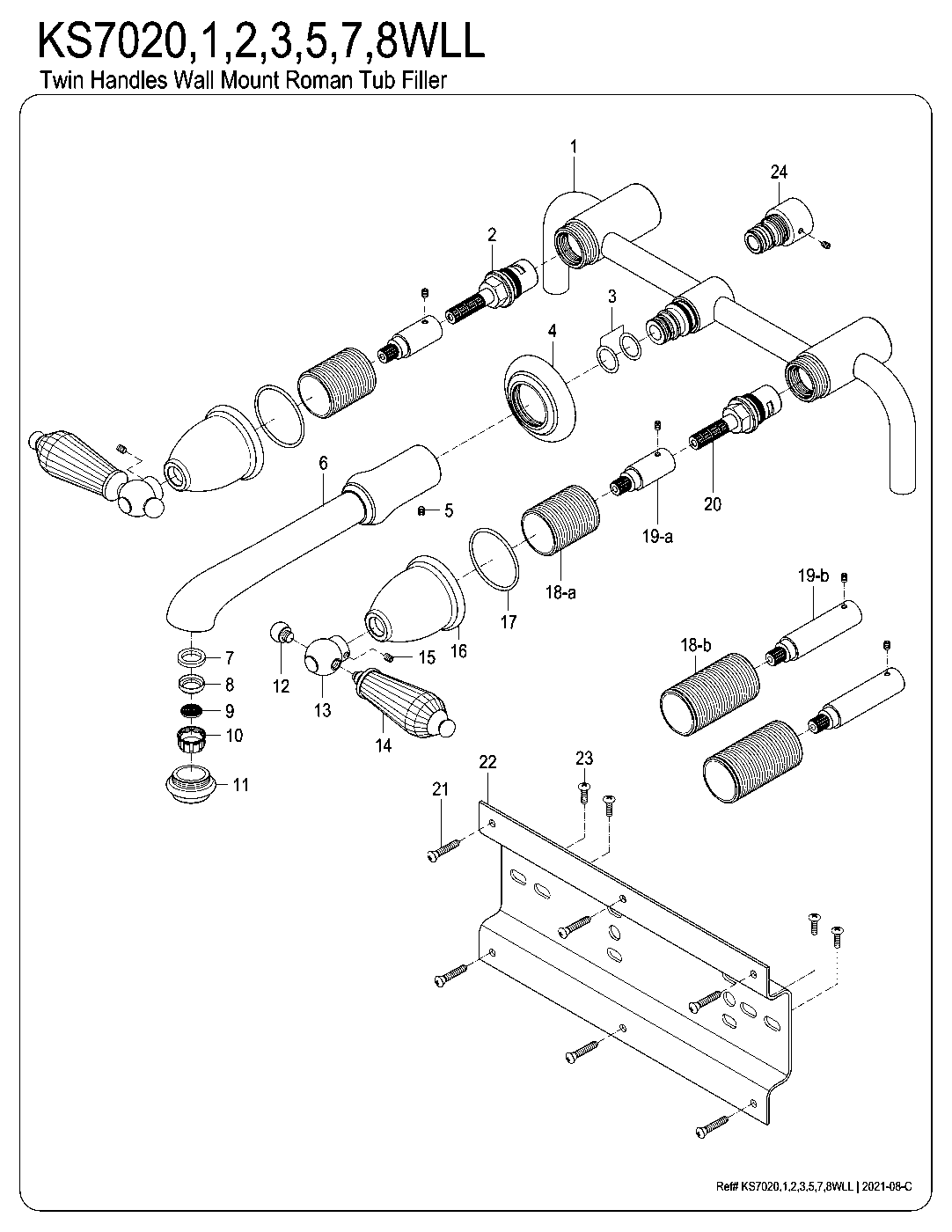 Wilshire KS7020WLL exploded parts diagram