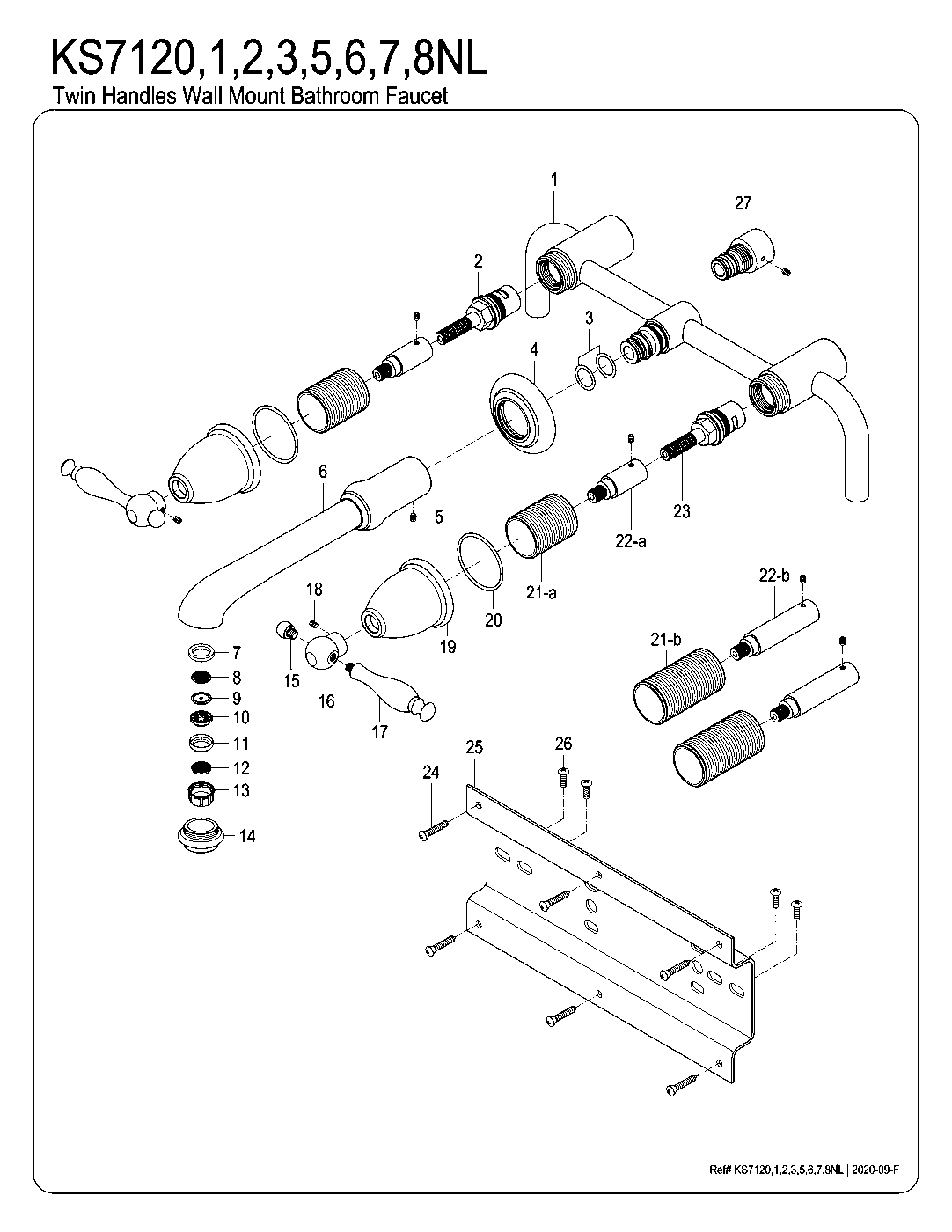 Naples KS7120NL exploded parts diagram