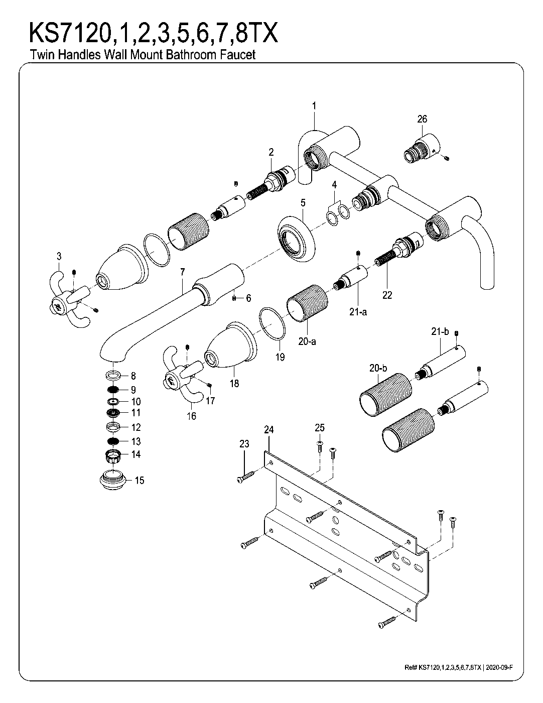 French Country KS7120TX exploded parts diagram