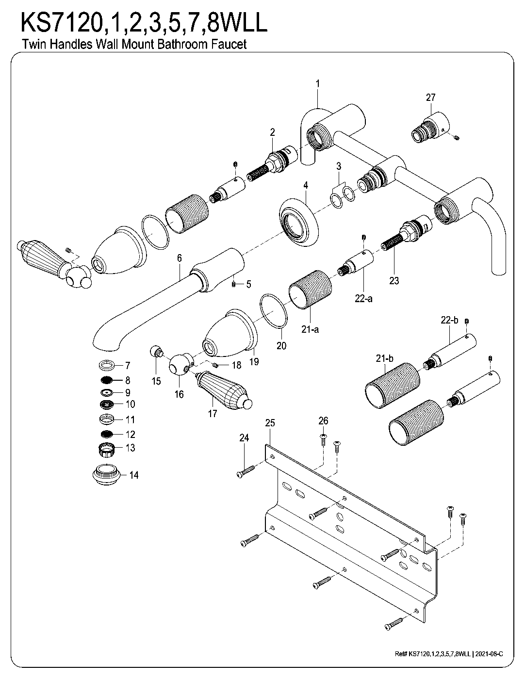 Wilshire KS7120WLL exploded parts diagram