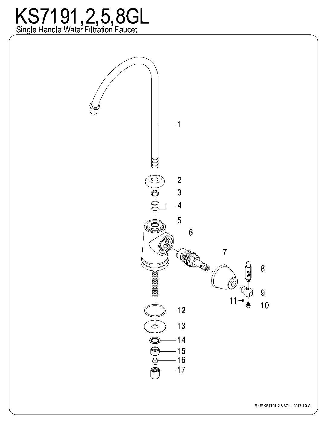 Georgian KS7191GL exploded parts diagram