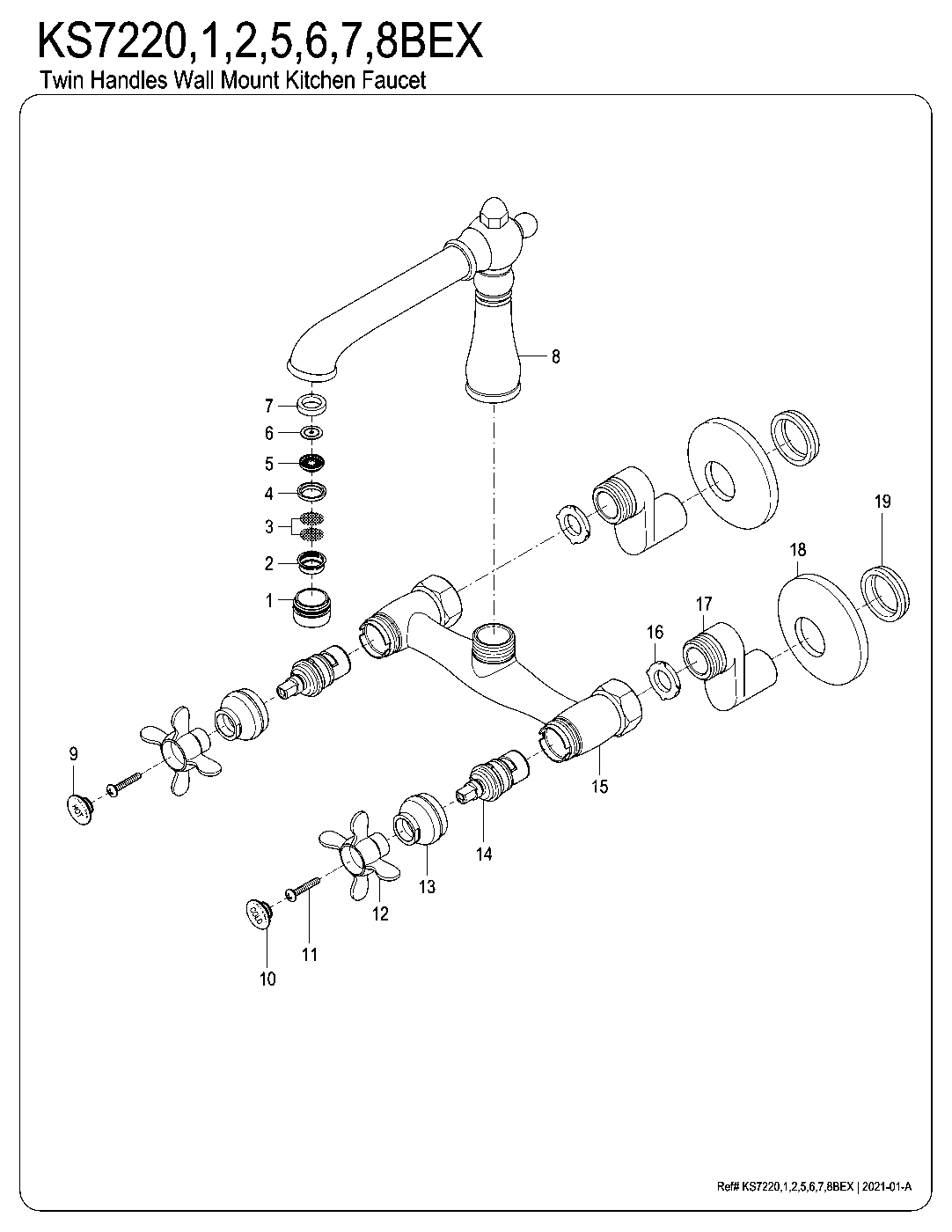 Essex KS7220BEX exploded parts diagram