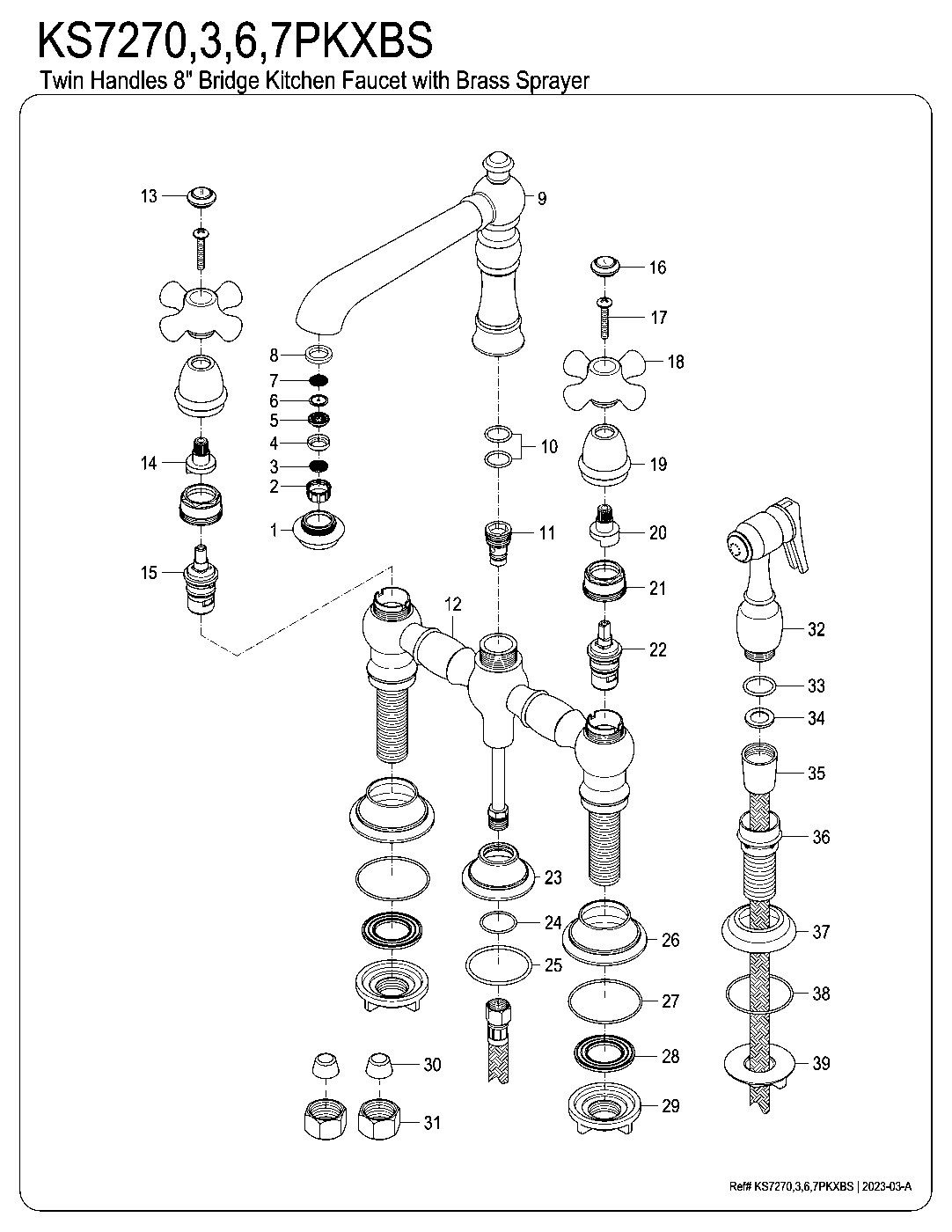 Duchess KS7270PKXBS exploded parts diagram