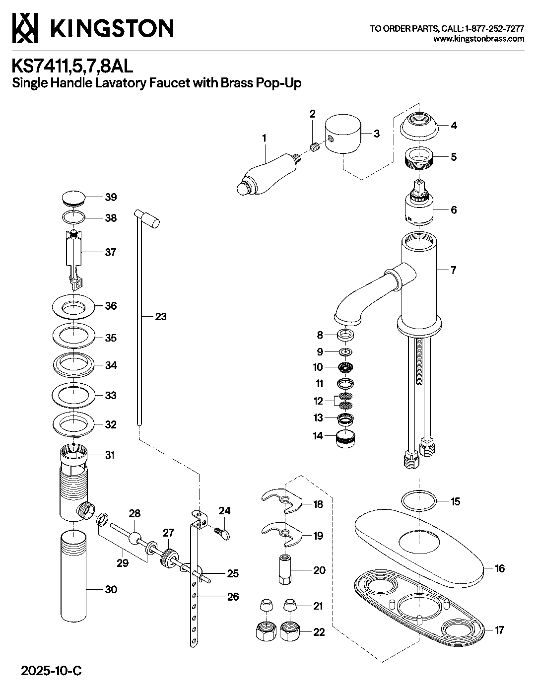 Paris KS7411AL exploded parts diagram