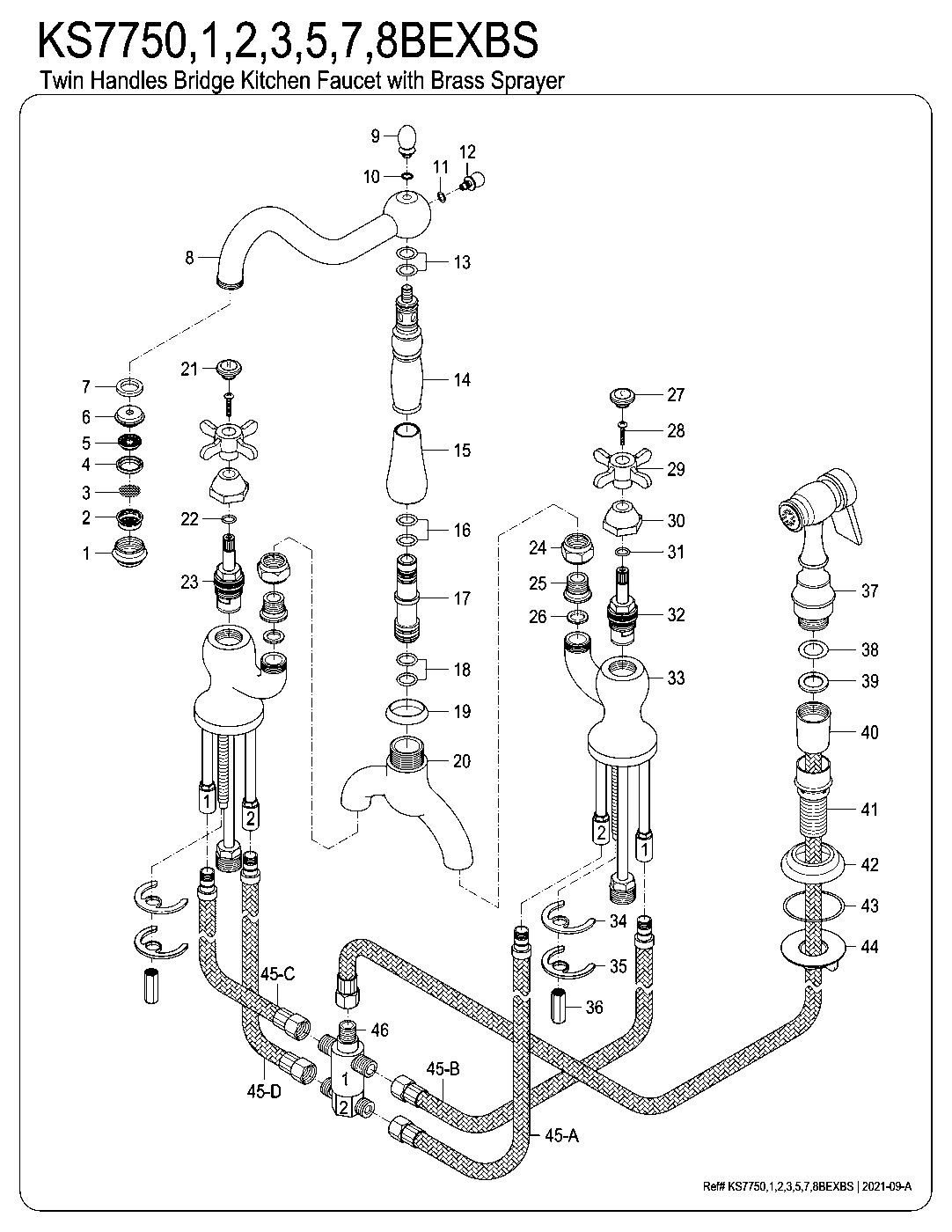 Essex KS7755BEXBS exploded parts diagram