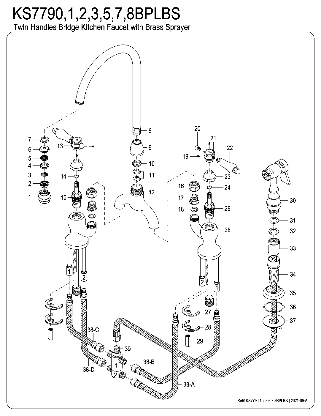 Bel-Air KS7790BPLBS exploded parts diagram