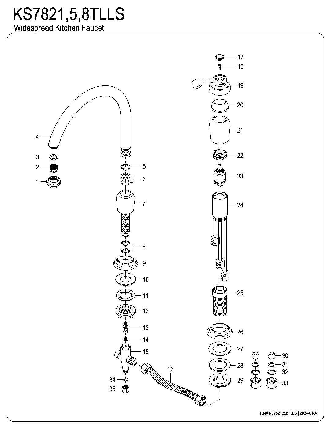Templeton KS7821TLLS exploded parts diagram