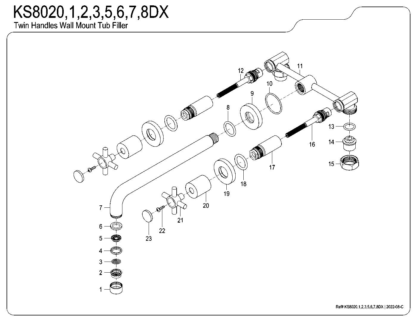 Concord KS8020DX exploded parts diagram
