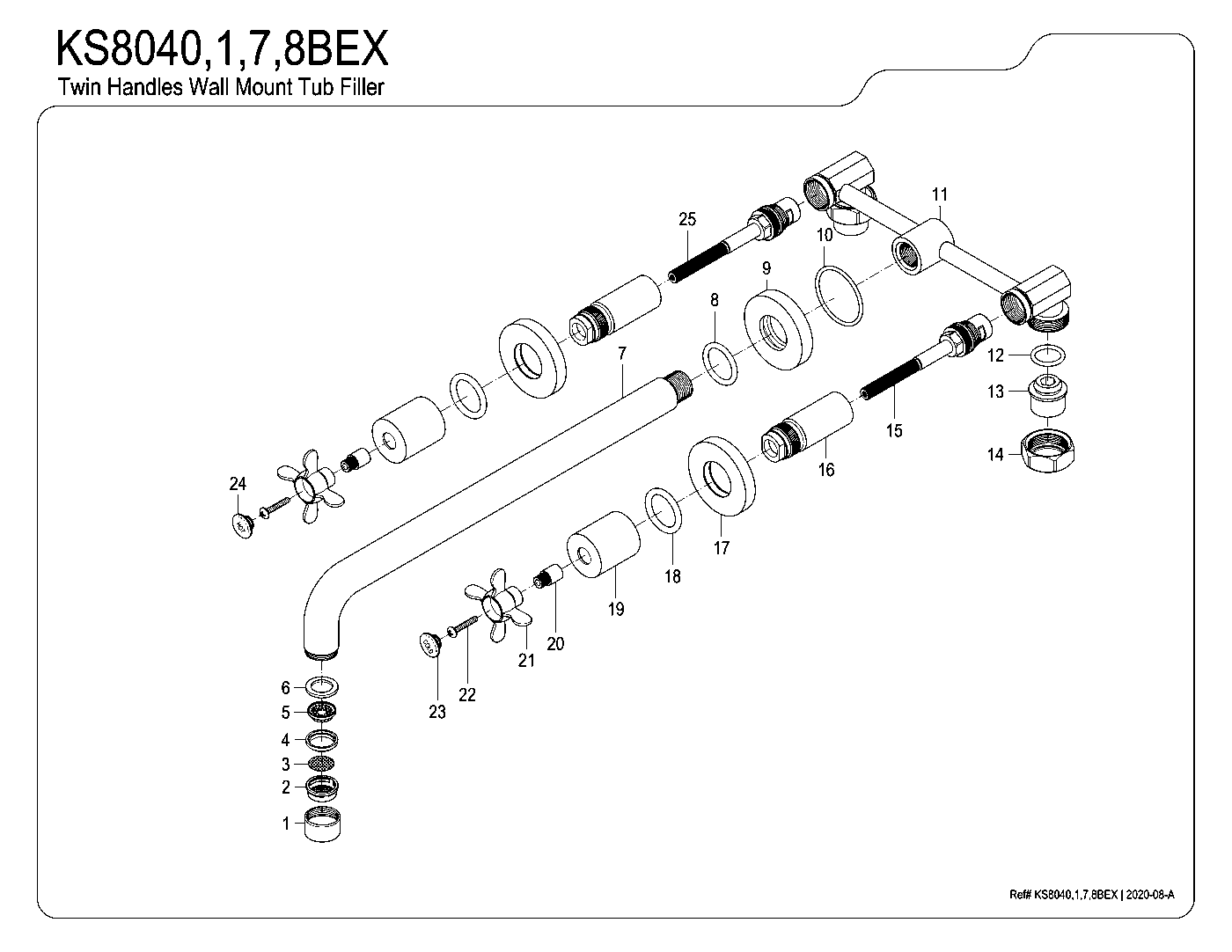 Essex KS8040BEX exploded parts diagram
