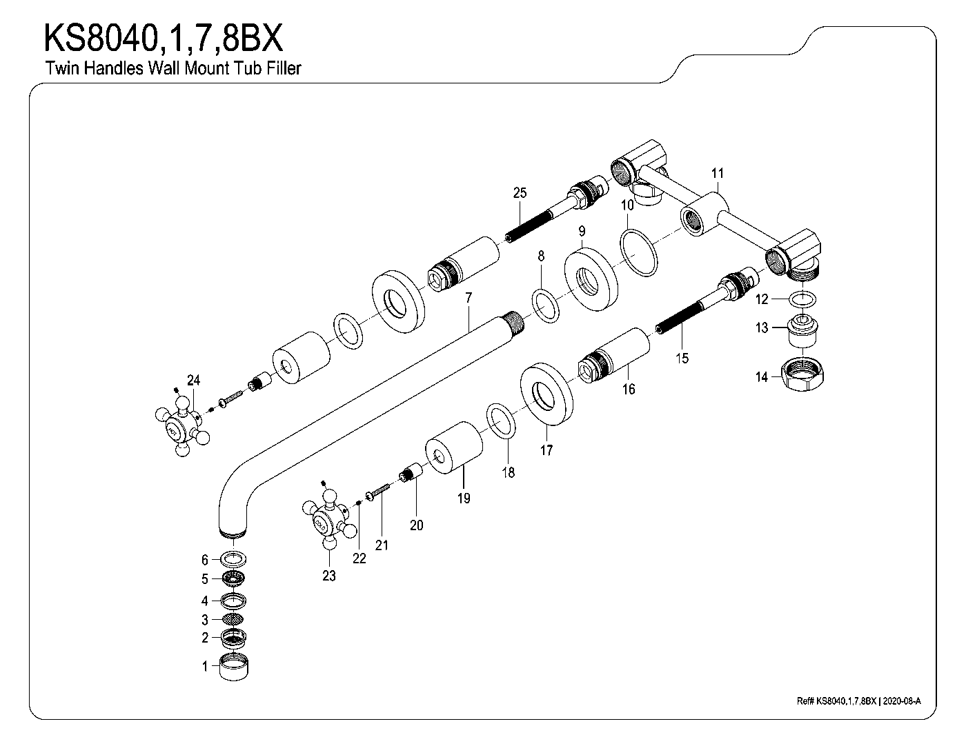 Metropolitan KS8040BX exploded parts diagram