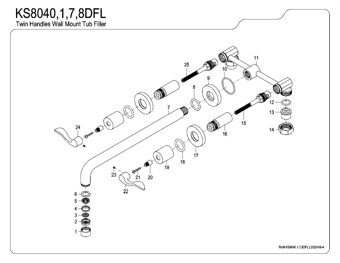 NuWave KS8040DFL exploded parts diagram
