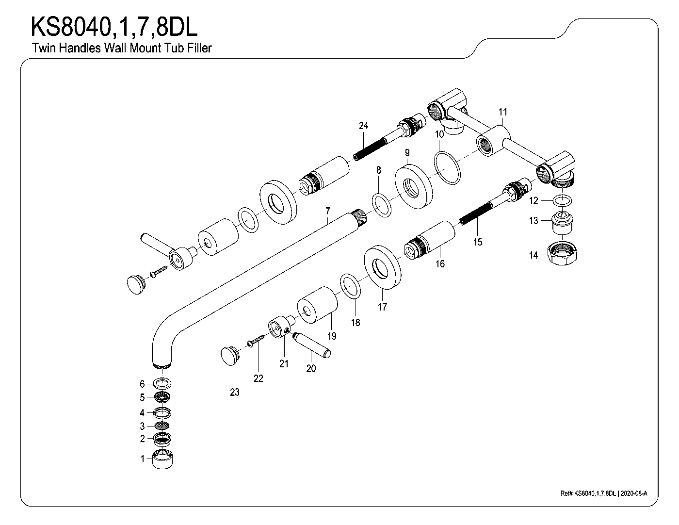 Concord KS8040DL exploded parts diagram