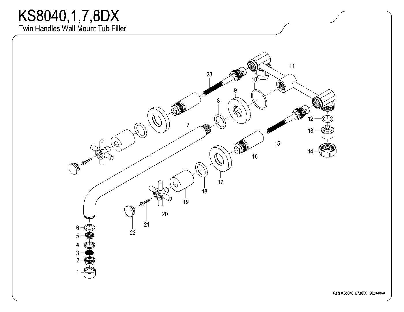 Concord KS8040DX exploded parts diagram