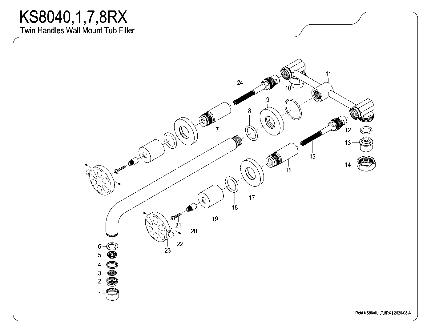 Belknap KS8040RX exploded parts diagram