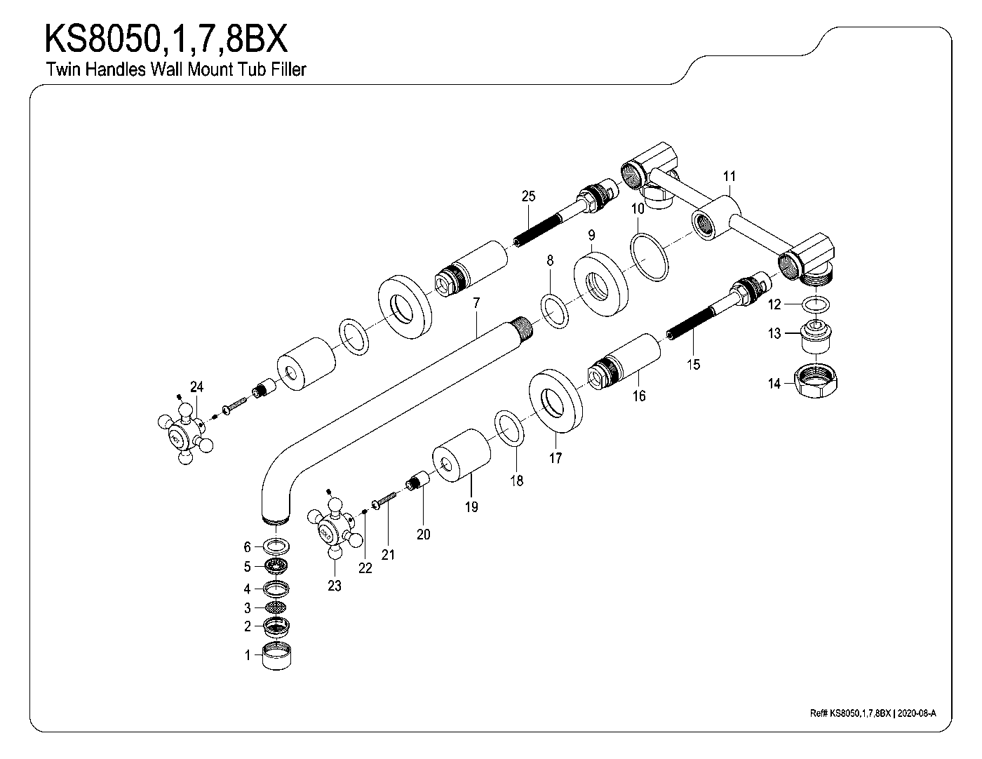 Metropolitan KS8050BX exploded parts diagram