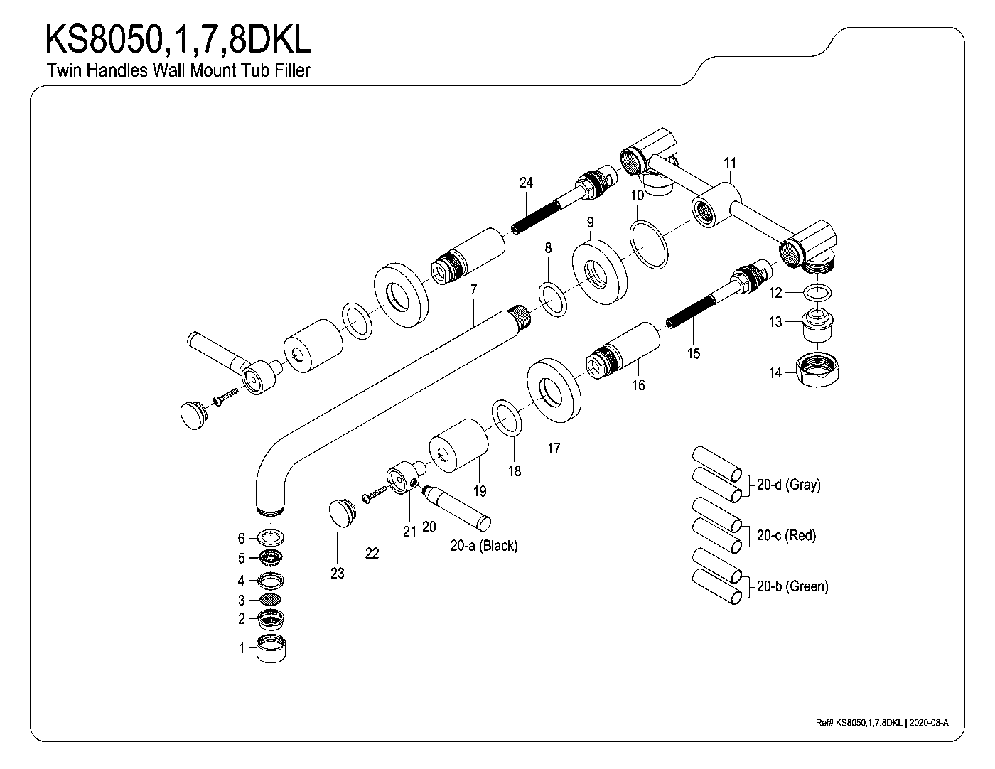Kaiser KS8050DKL exploded parts diagram