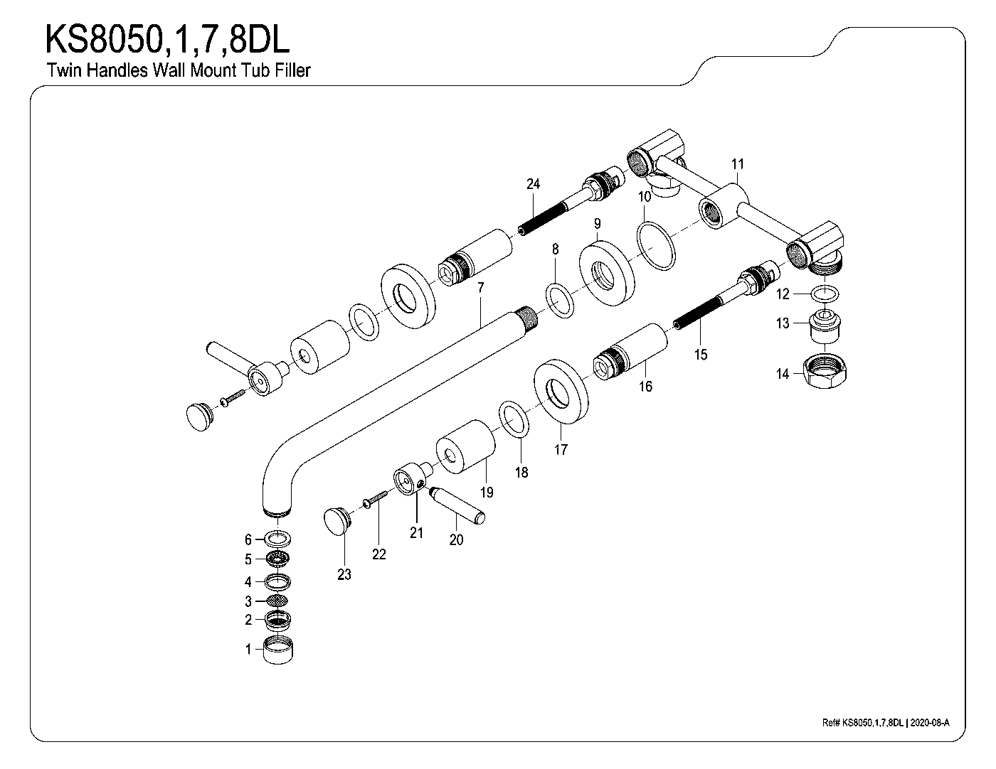 Concord KS8050DL exploded parts diagram
