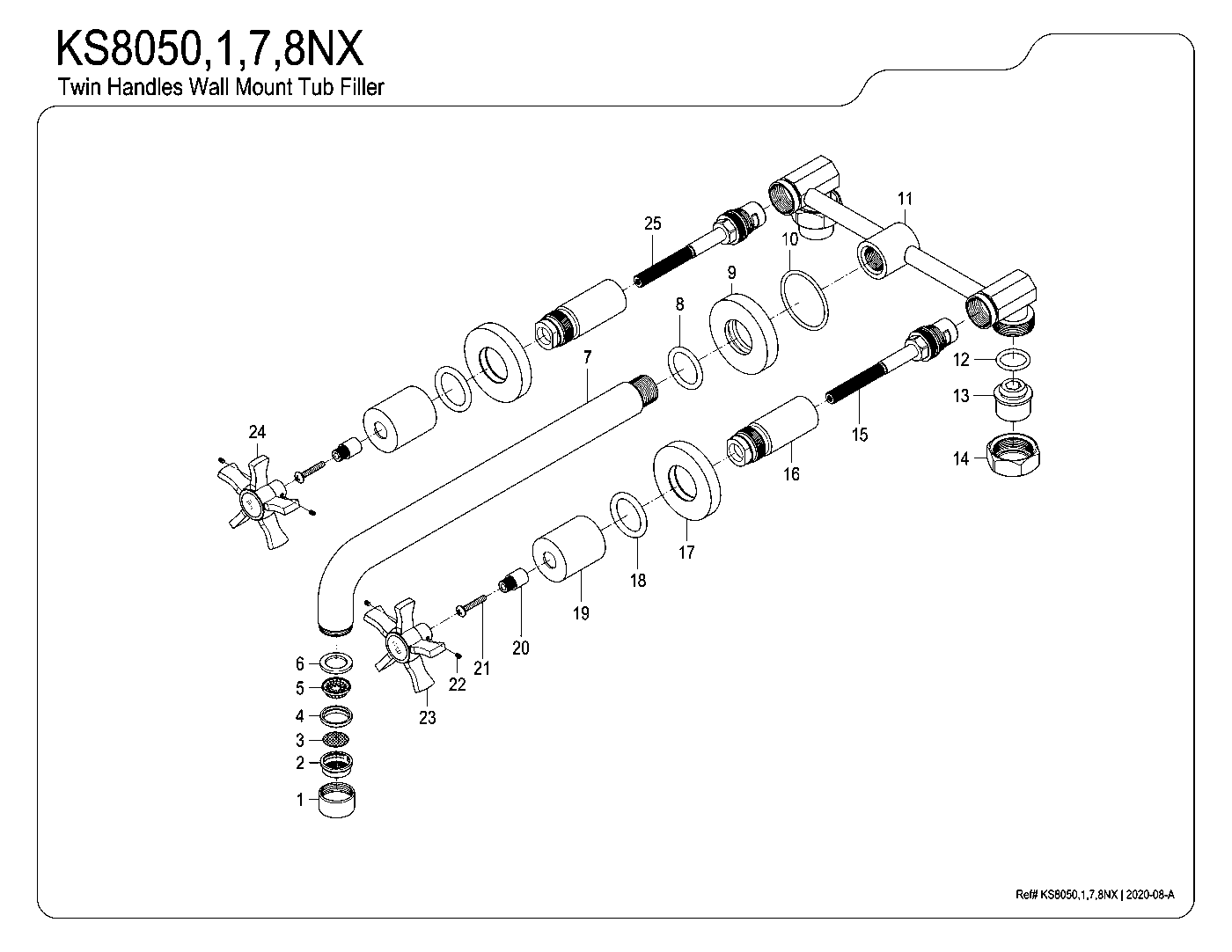 Hamilton KS8050NX exploded parts diagram