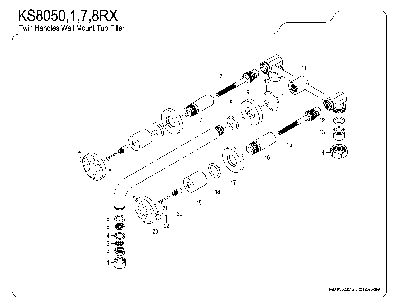 Belknap KS8050RX exploded parts diagram