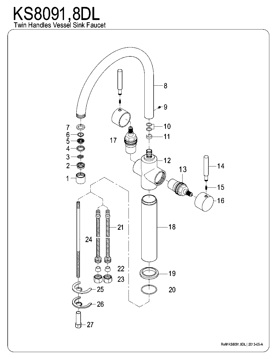 Concord KS8091DL exploded parts diagram