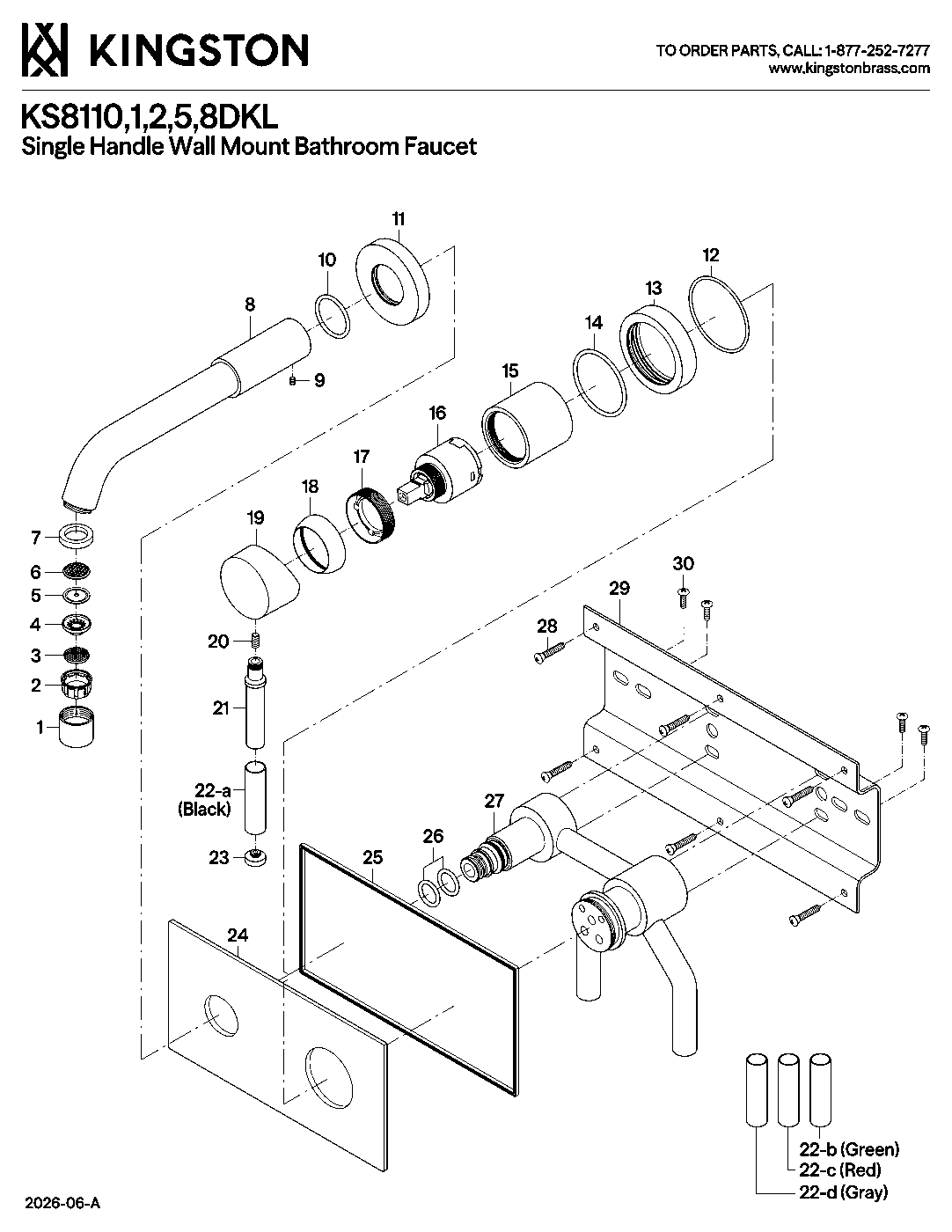 Kaiser KS8110DKL exploded parts diagram