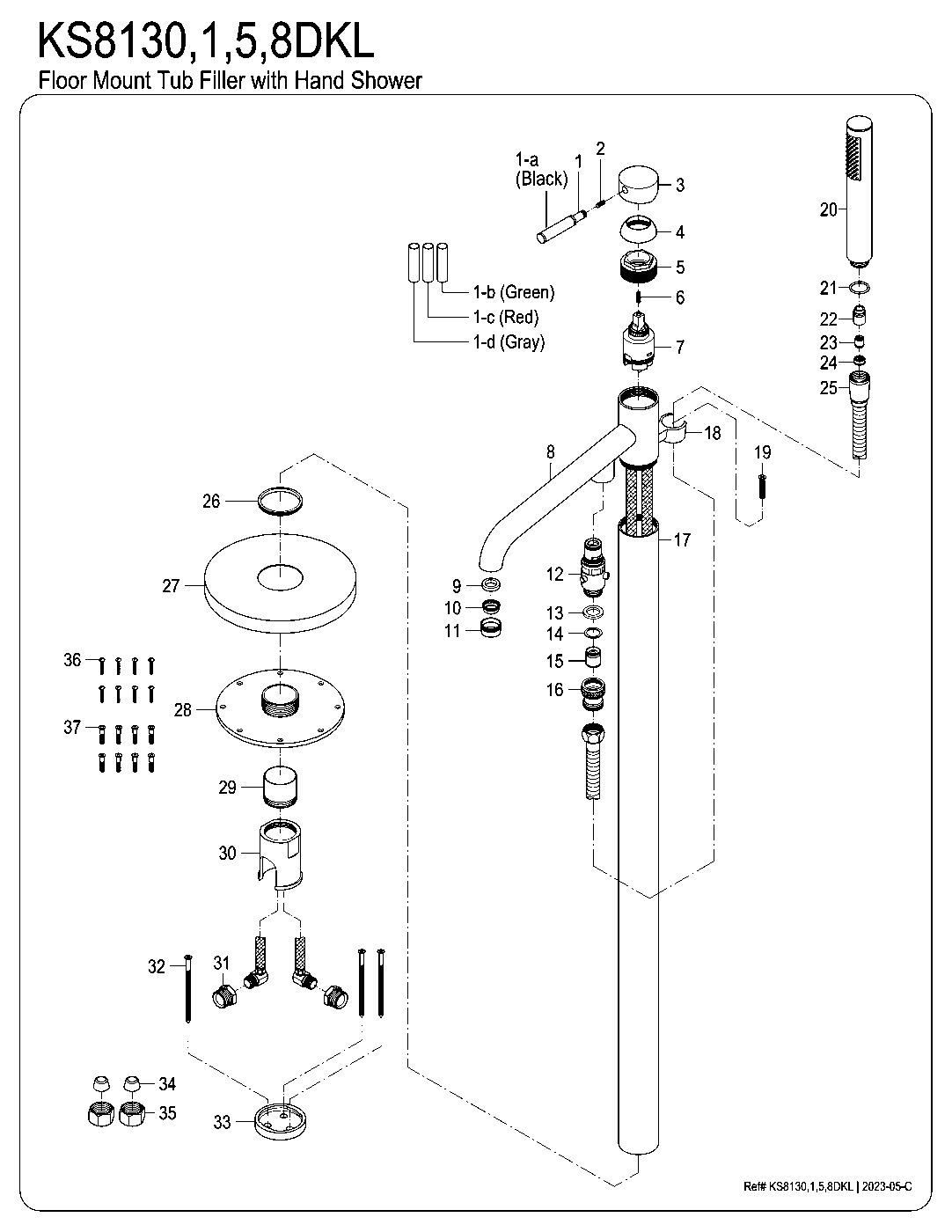 Kaiser KS8130DKL exploded parts diagram