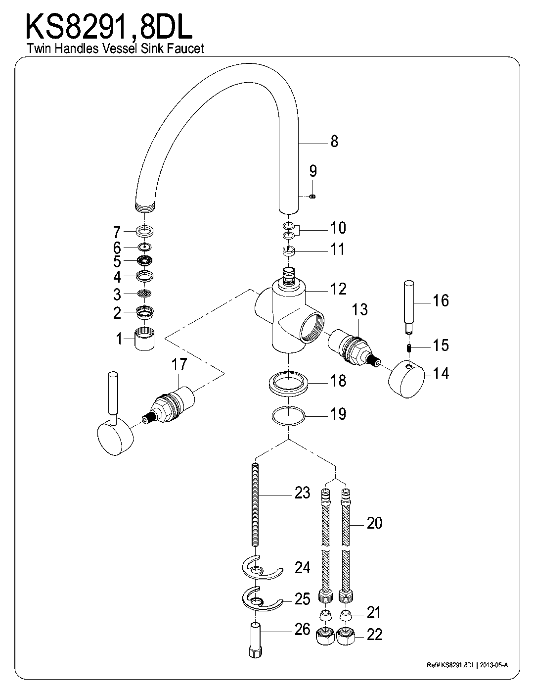 Concord KS8291DL exploded parts diagram