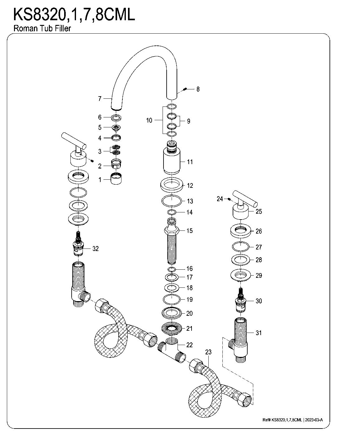 Manhattan KS8321CML exploded parts diagram