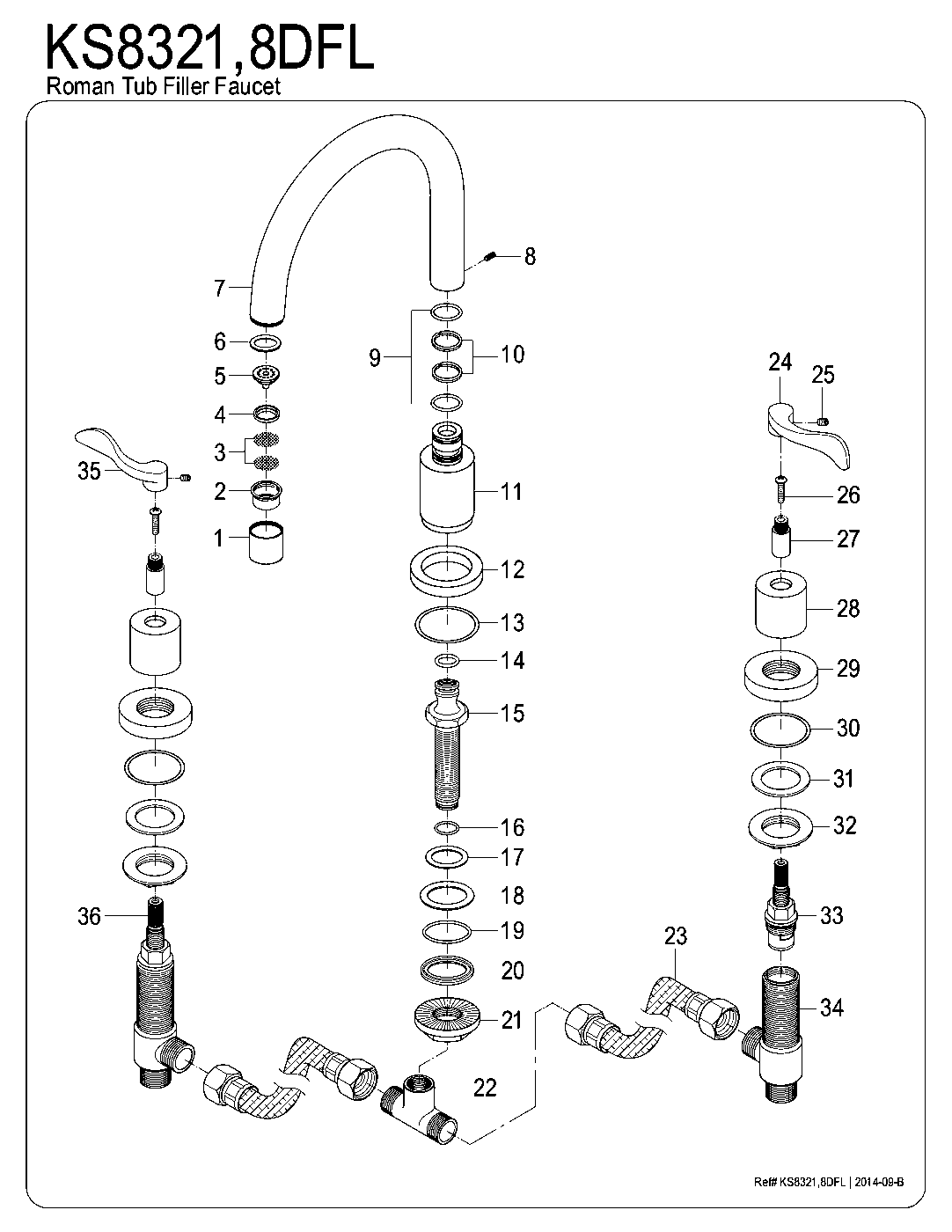 NuWave French KS8321DFL exploded parts diagram