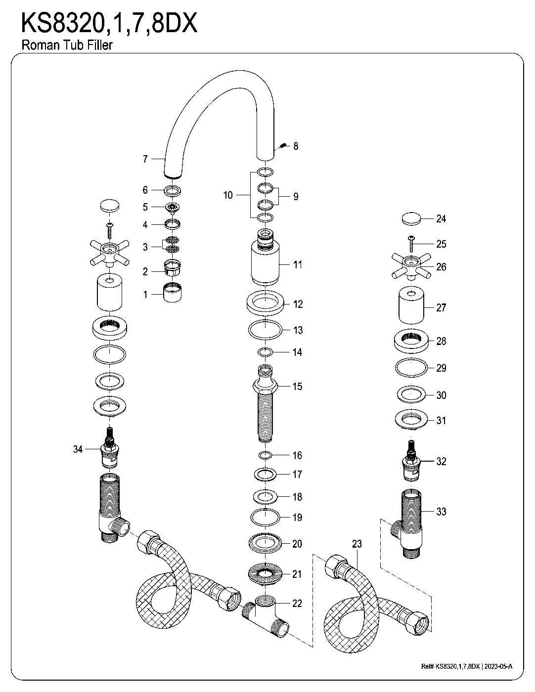 Concord KS8321DX exploded parts diagram