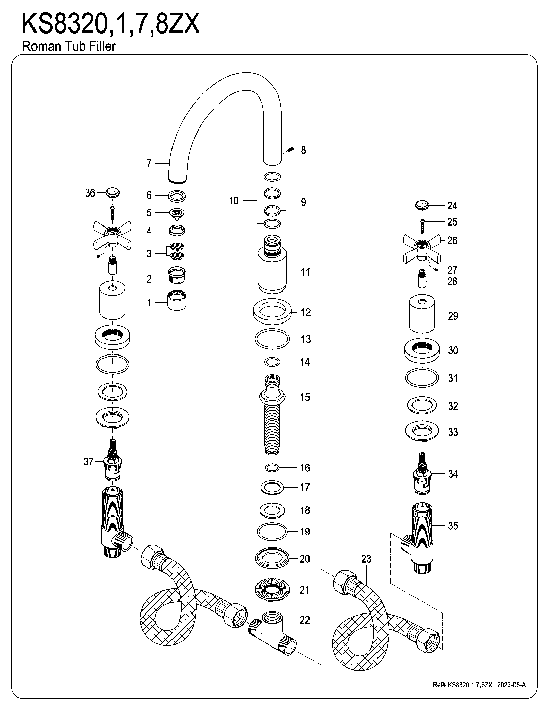 Millennium KS8321ZX exploded parts diagram