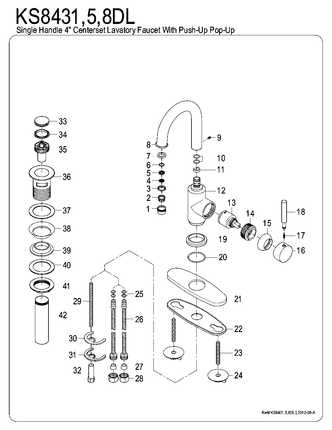 Concord KS8435DL exploded parts diagram