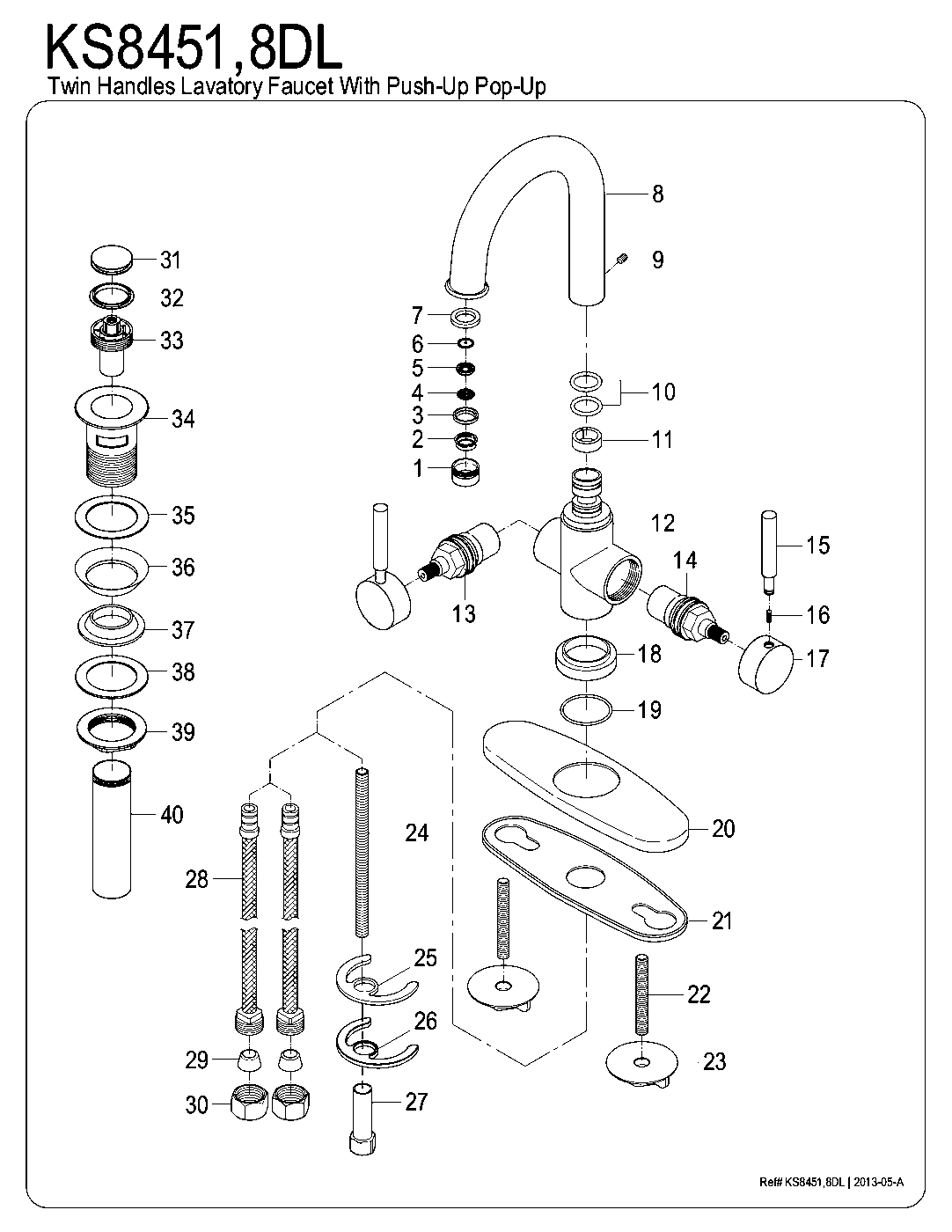 Concord KS8451DL exploded parts diagram