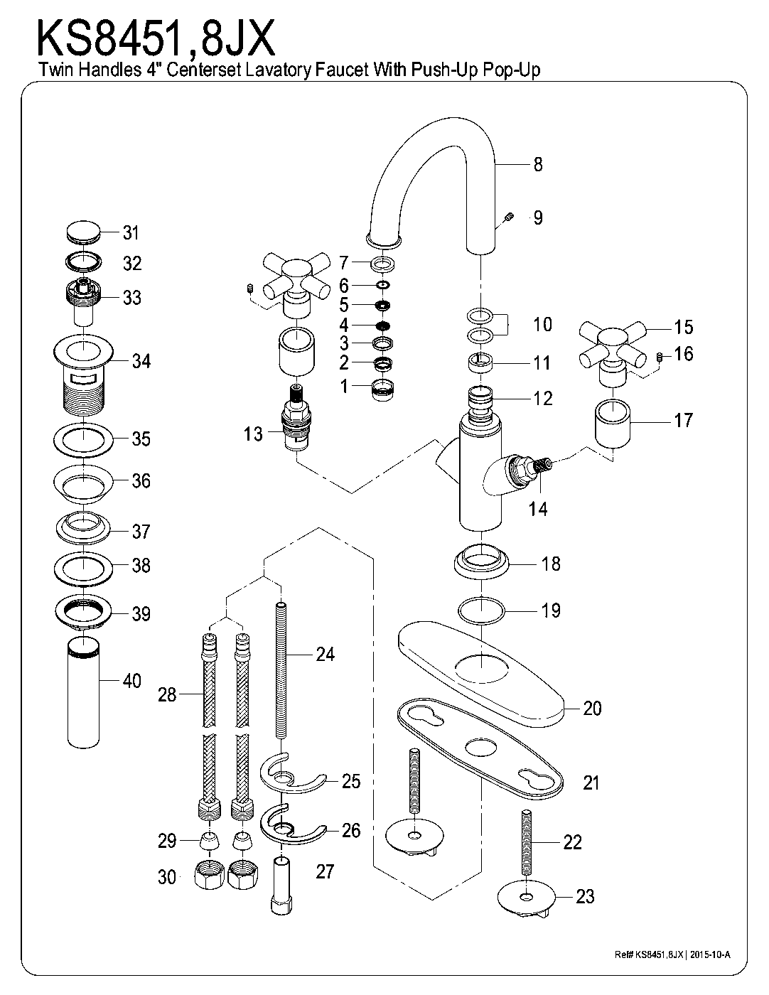 Concord KS8451JX exploded parts diagram