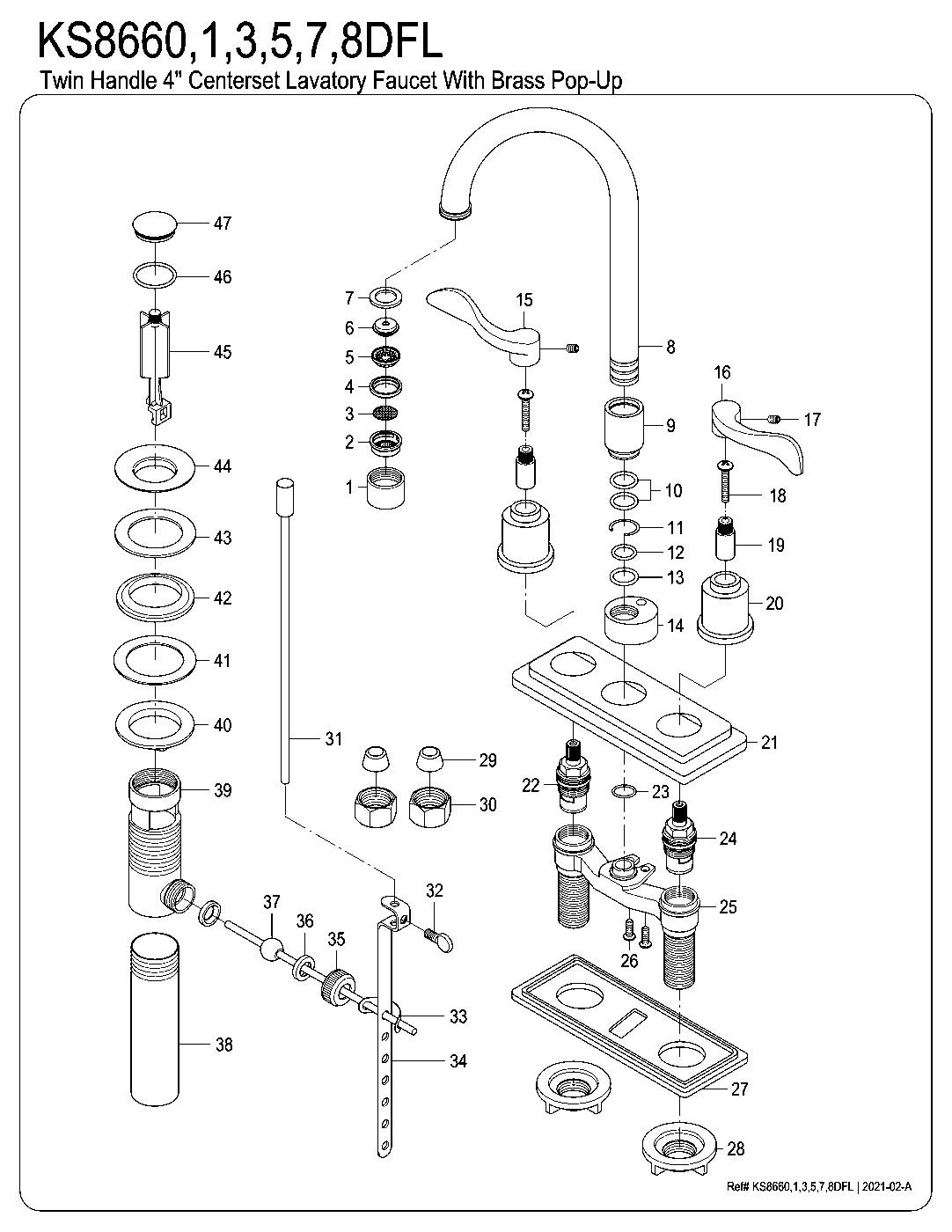 NuWave KS8661DFL exploded parts diagram