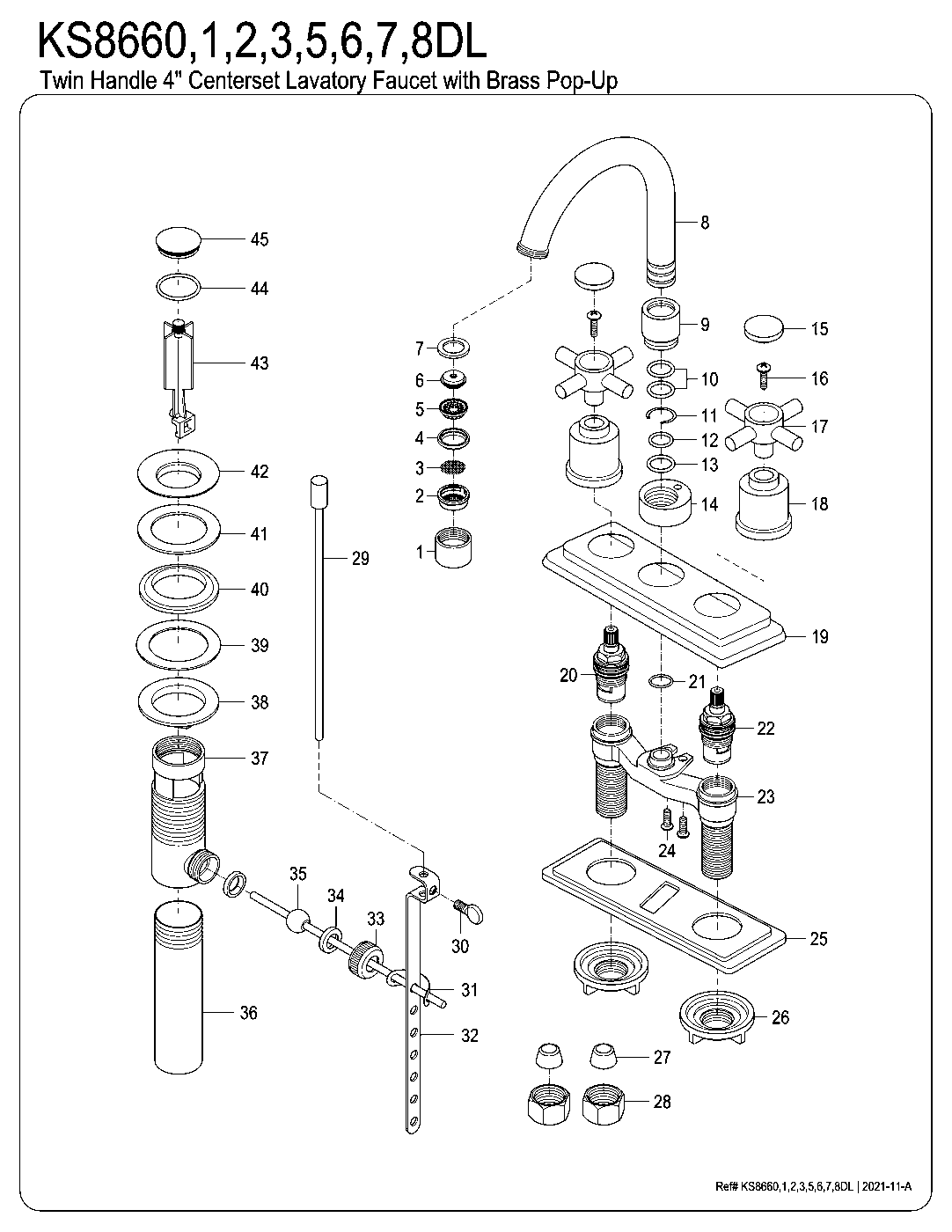 Concord KS8660DL exploded parts diagram