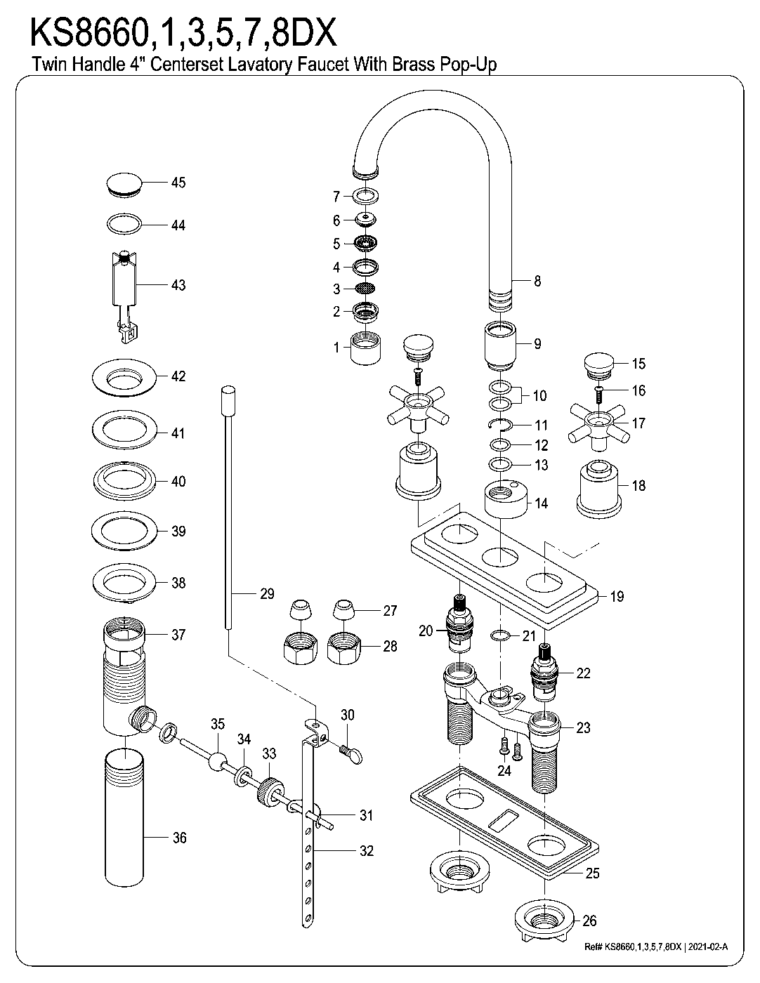 Concord KS8661DX exploded parts diagram