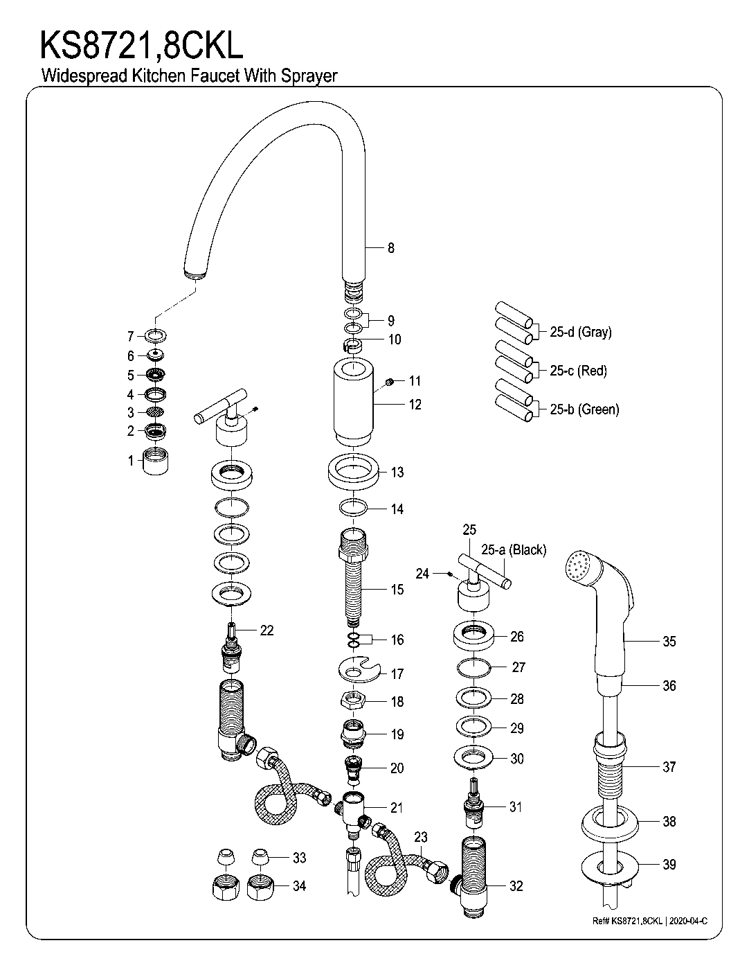 Kaiser KS8728CKL exploded parts diagram