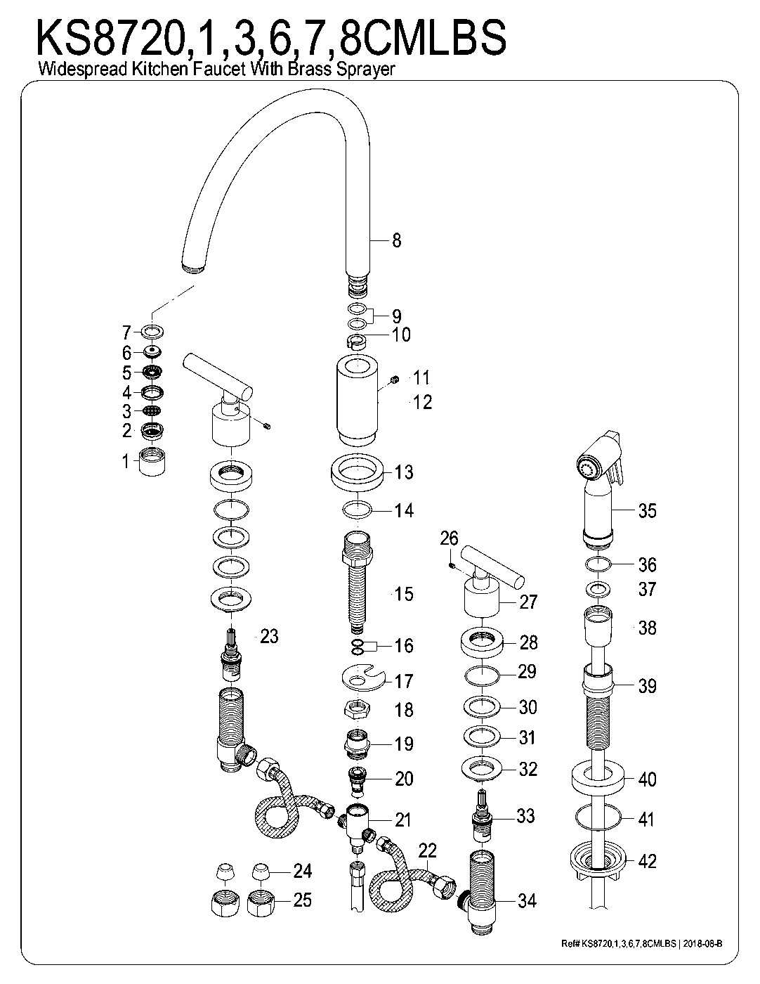 Manhattan KS8720CMLBS exploded parts diagram