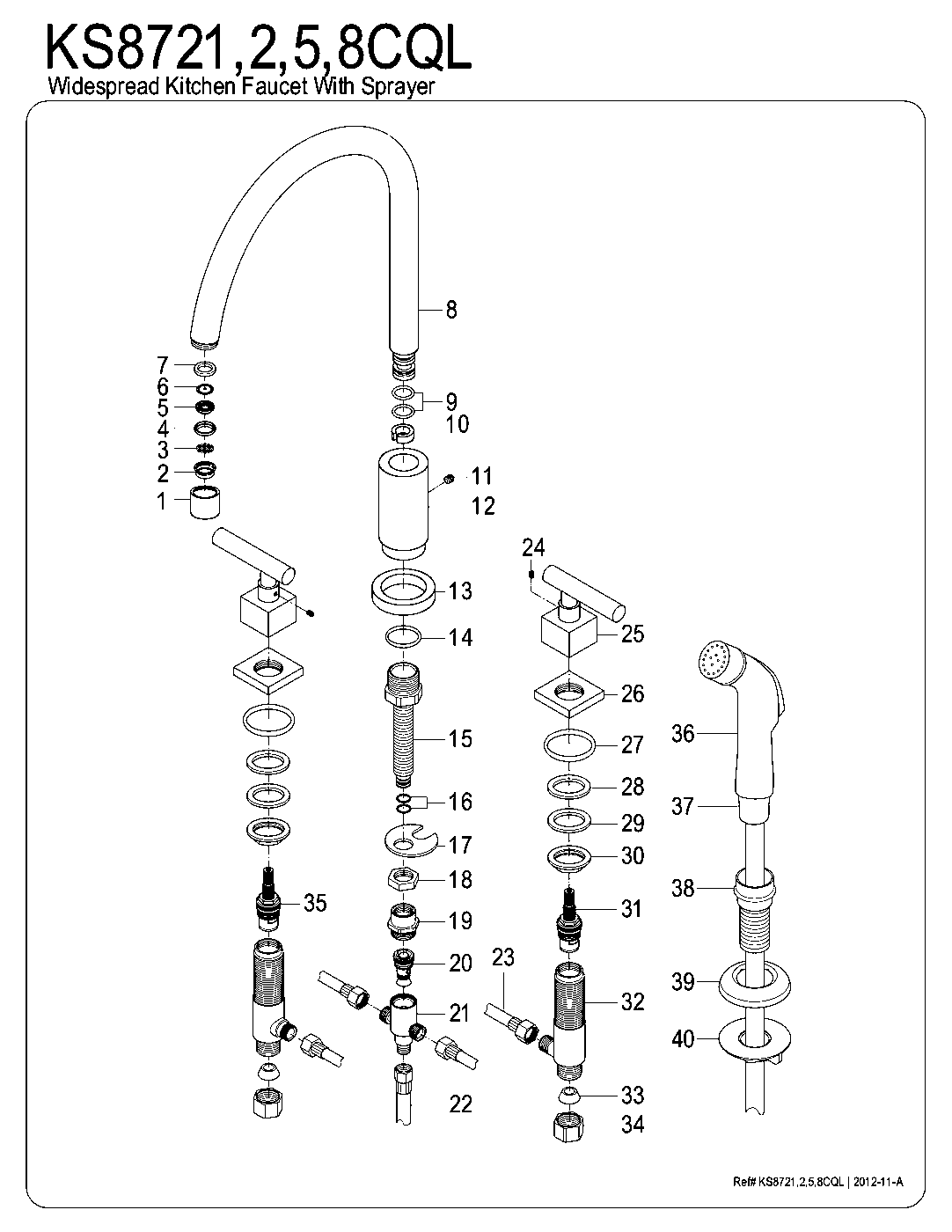 Claremont KS8721CQL exploded parts diagram