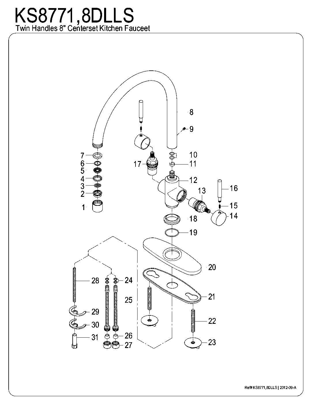 Concord KS8771DLLS exploded parts diagram