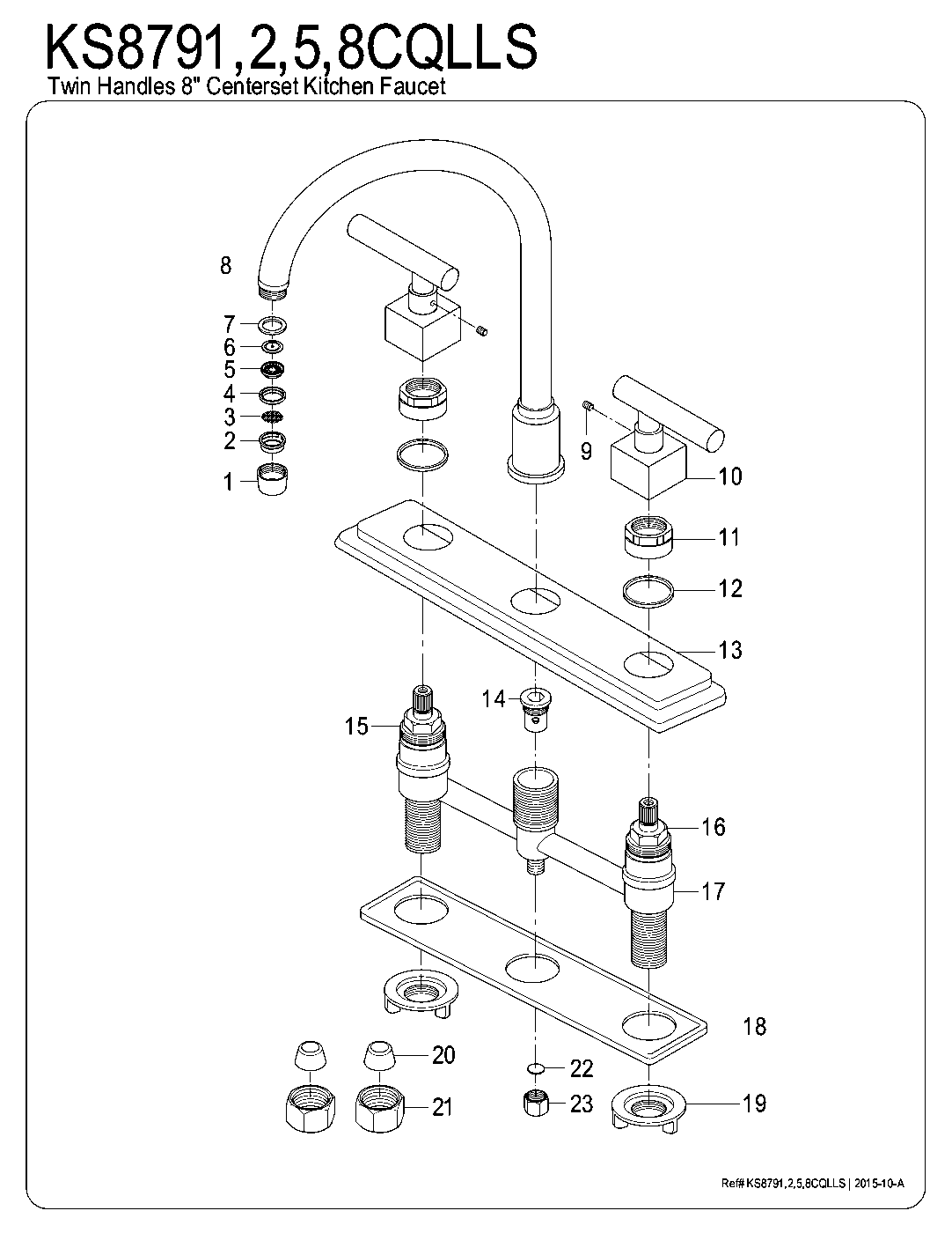 Claremont KS8791CQLLS exploded parts diagram