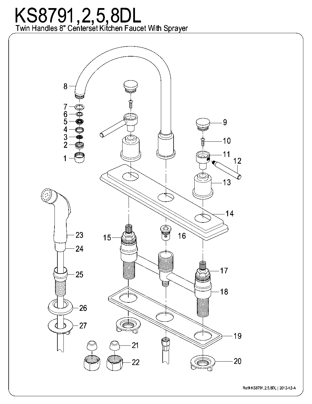 Concord KS8791DL exploded parts diagram