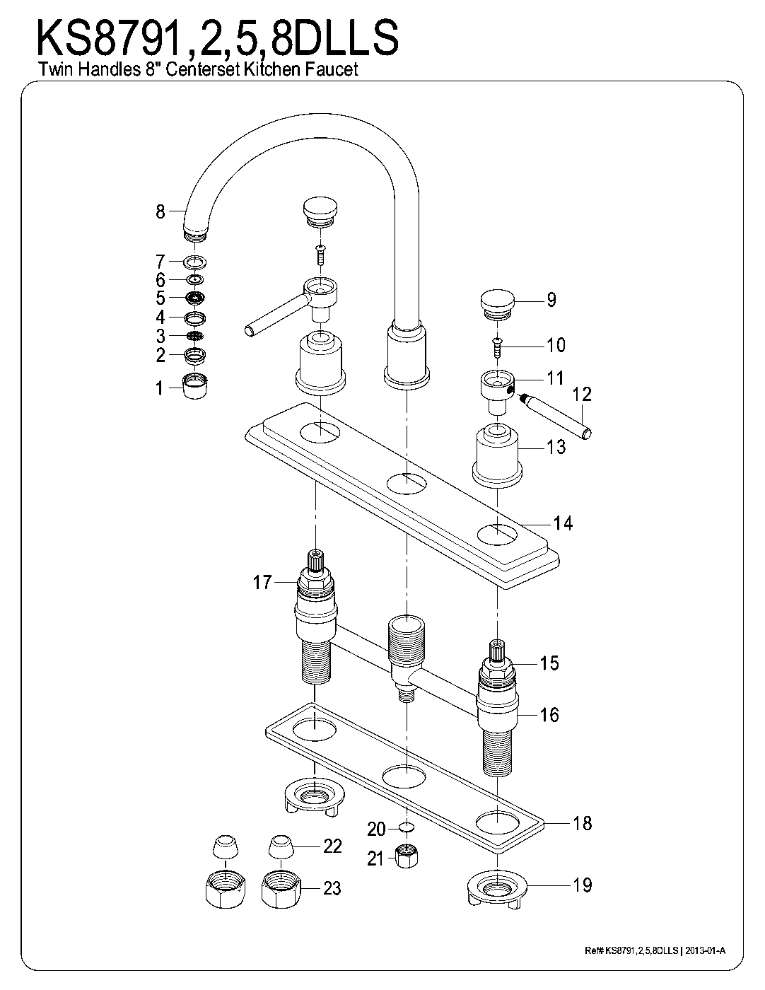 Concord KS8791DLLS exploded parts diagram