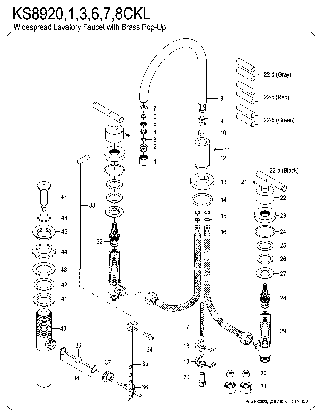 Kaiser KS8921CKL exploded parts diagram