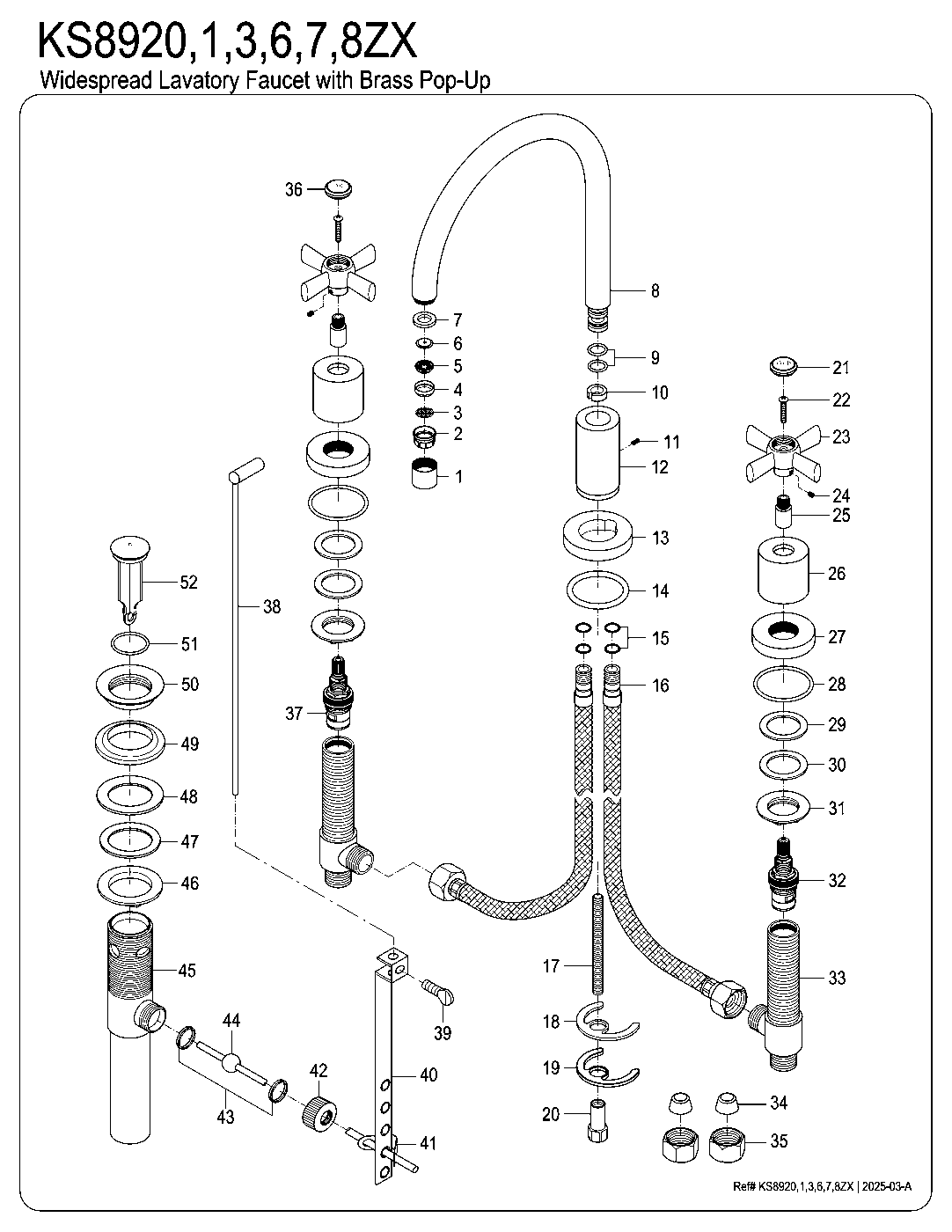 Millennium KS8921ZX exploded parts diagram