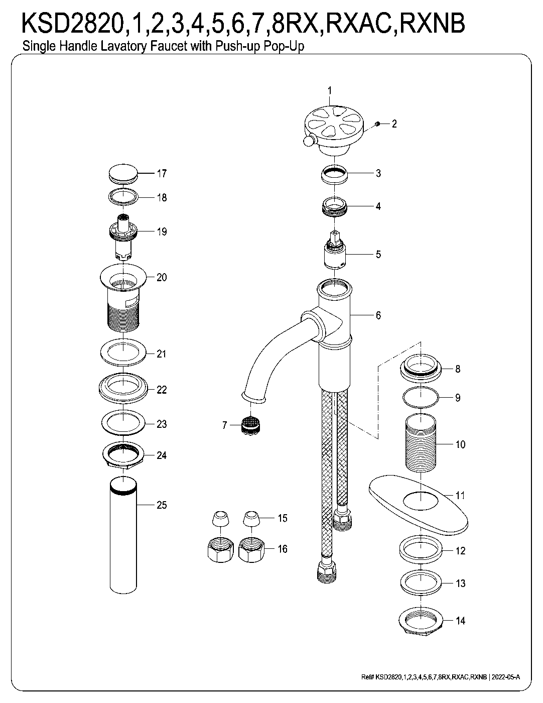 Belknap KSD2820RX exploded parts diagram