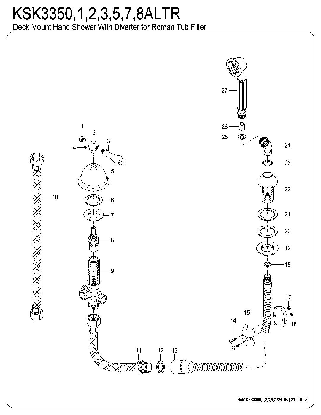 Vintage KSK3350ALTR exploded parts diagram