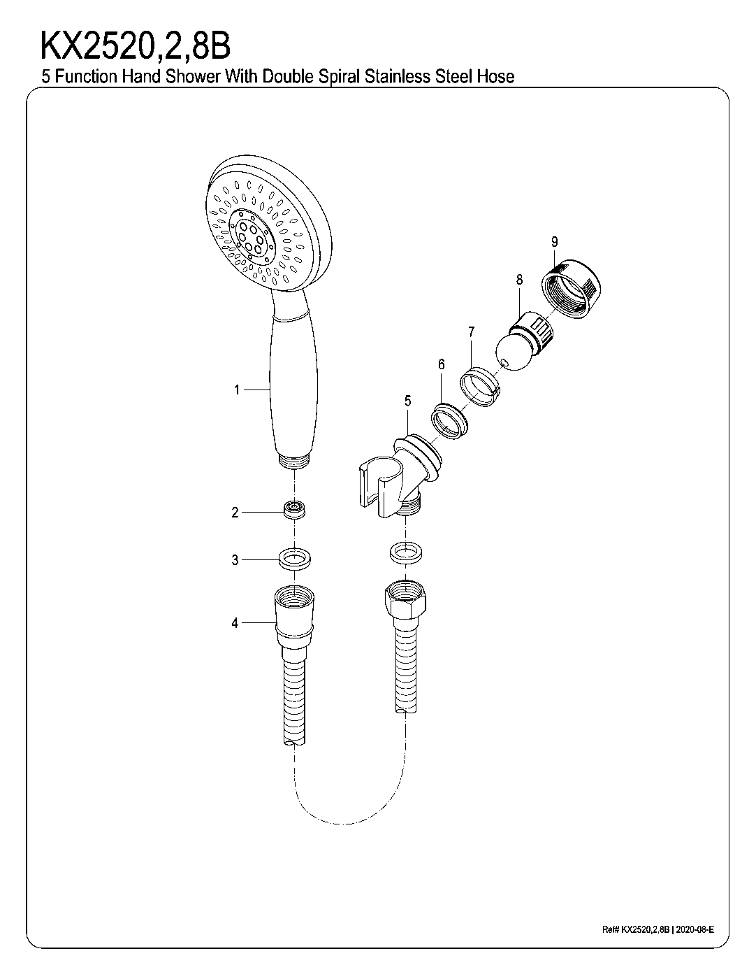 Vilbosch KX2520B exploded parts diagram