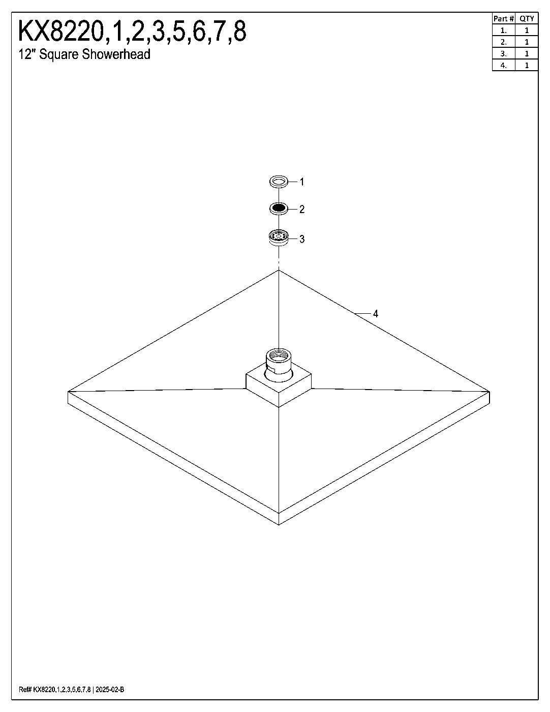 Claremont KX8220 exploded parts diagram